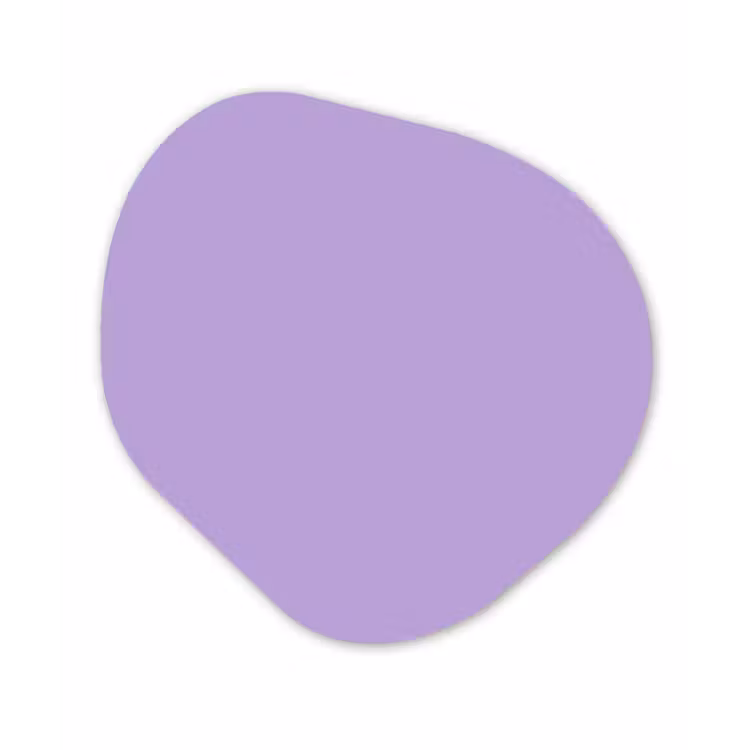 Soft - Lavender - Paars Wandcirkel Organisch Forex 3mm klein 629 -3d