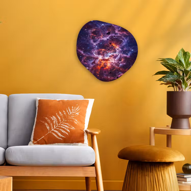 Space - Stars - Abstract - Colorful Wandcirkel Organisch Forex 3mm klein -sfeer4