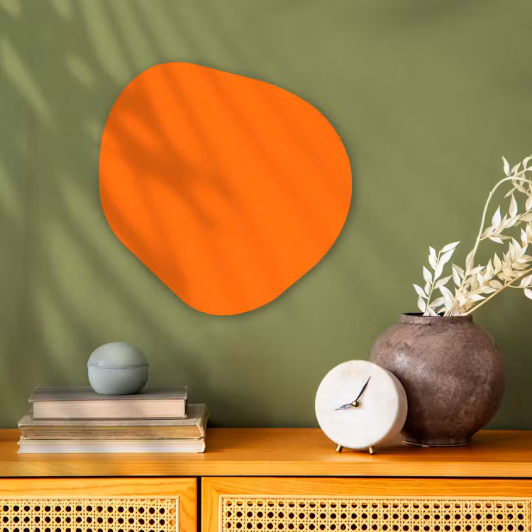 Spiced - Pumpkin - Oranje Wandcirkel Organisch Forex 3mm klein 629 -sfeer2