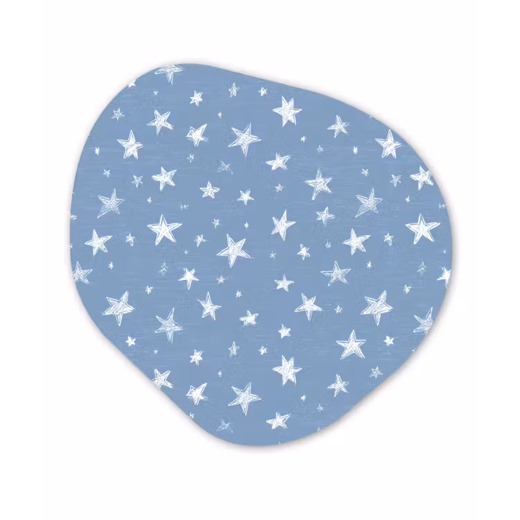 Sterretjes - Patroon - Blauw Wandcirkel Organisch Forex 3mm klein 629 -3d
