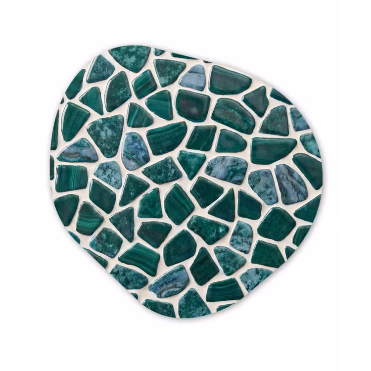 Textuur - Steen - Groen - Abstract - Patroon Wandcirkel Organisch Forex 3mm klein -3d