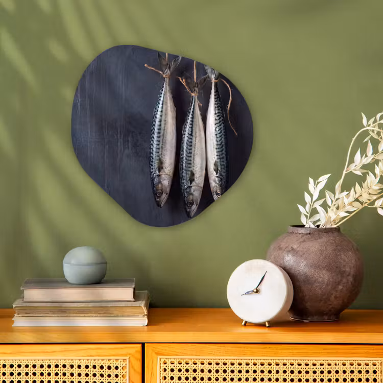 Organic - Forex - Three Fish - Rope - Drie vissen - Touw Wandcirkel Organisch Forex 3mm klein