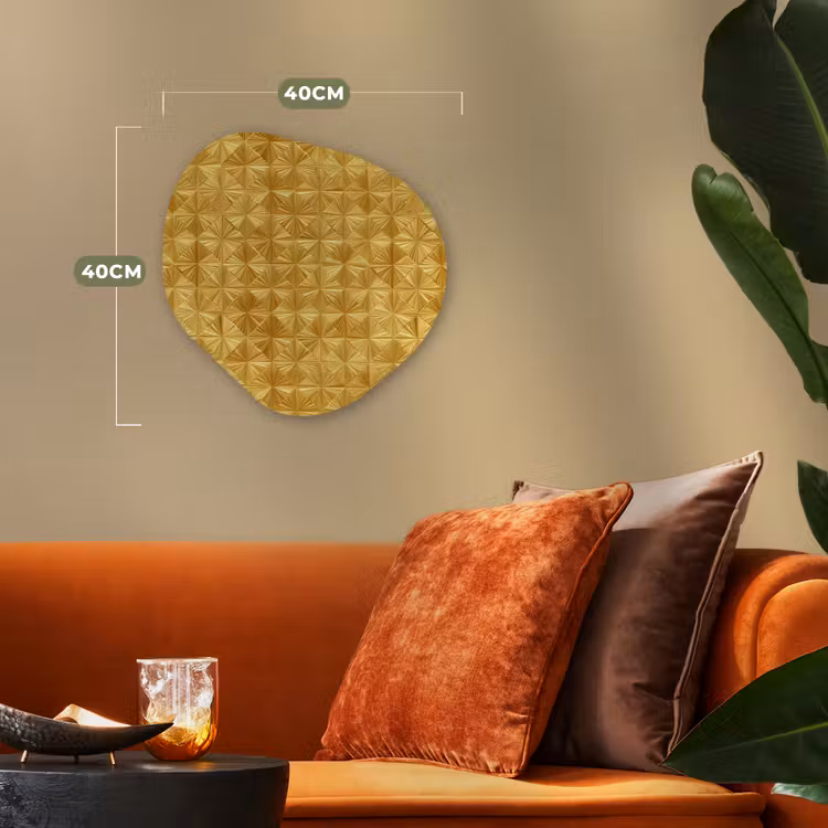 Tegels - Geometrisch - Reliëf - Goud Wandcirkel Organisch Forex 3mm klein 629 -sfeer3