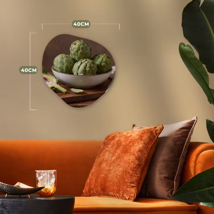 Organic - Forex - Vegetables - Artichoke - Kitchen - Groenten - Artisjok - Keuken Wandcirkel Organisch Forex 3mm klein