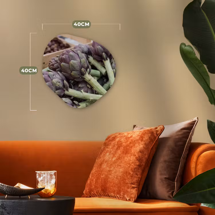 Organic - Forex - Vegetables - Market - Fresh - Groenten - Markt - Vers Wandcirkel Organisch Forex 3mm klein