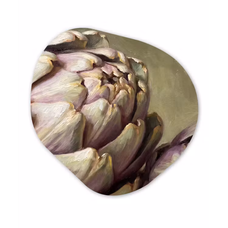 Organic - Forex - Vegetables - Still Life - Painting - Groente - Stilleven - Schilderij Wandcirkel Organisch Forex 3mm klein