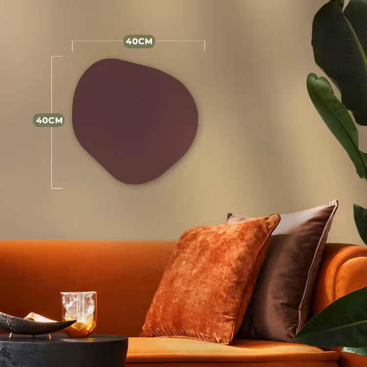 Velvet - Merlot - Rood Wandcirkel Organisch Forex 3mm klein 629 -sfeer3