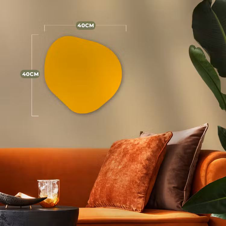 Vivid - Amber - Geel Wandcirkel Organisch Forex 3mm klein 629 -sfeer3