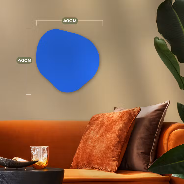 Vivid - Cobalt - Blauw Wandcirkel Organisch Forex 3mm klein 629 -sfeer3