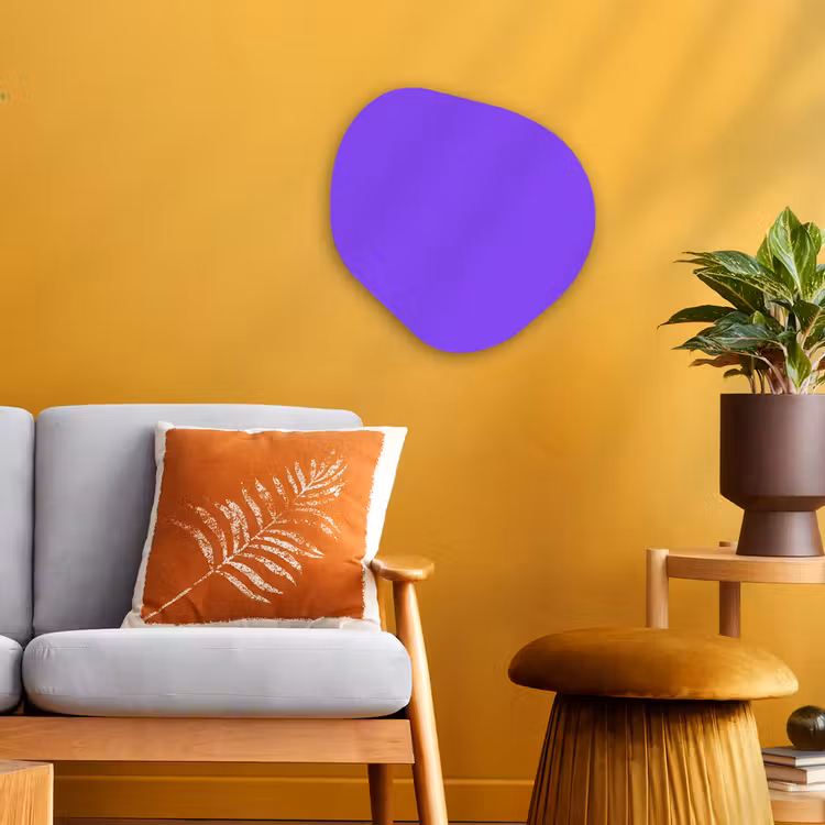 Vivid - Violet - Paars Wandcirkel Organisch Forex 3mm klein 629 -sfeer4