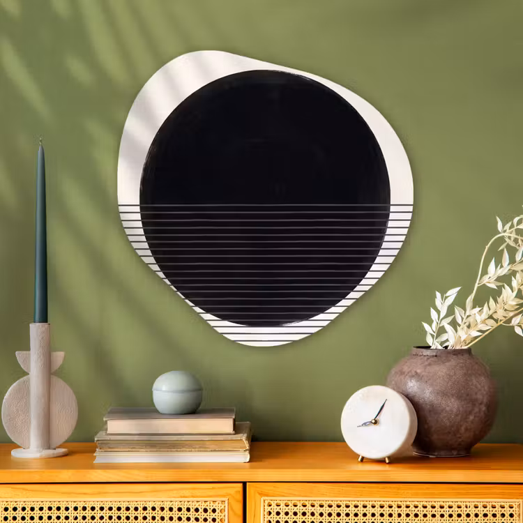 Organic - Glass - Circle - Lines - Abstract - Cirkel - Lijnen - Abstract Wandcirkel Organisch Plexiglas middel