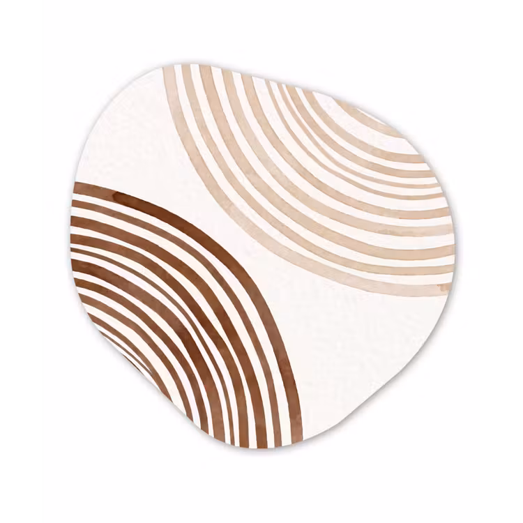 Organic - Glass - Lines - Minimalist - Art - Lijnen - Minimalistisch - Kunst Wandcirkel Organisch Plexiglas middel
