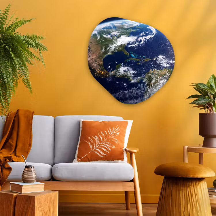 Organic - Glass - Planet - Space - Cosmos - Planeet - Ruimte - Kosmos Wandcirkel Organisch Plexiglas middel