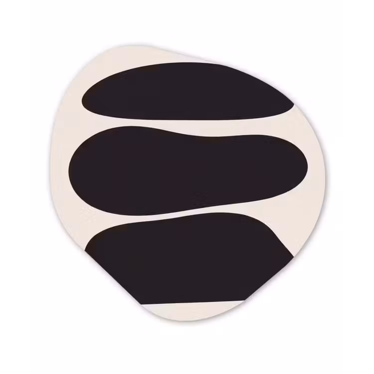 Organic - Glass - Shapes - Organic - Black - Vormen - Organisch - Zwart Wandcirkel Organisch Plexiglas middel