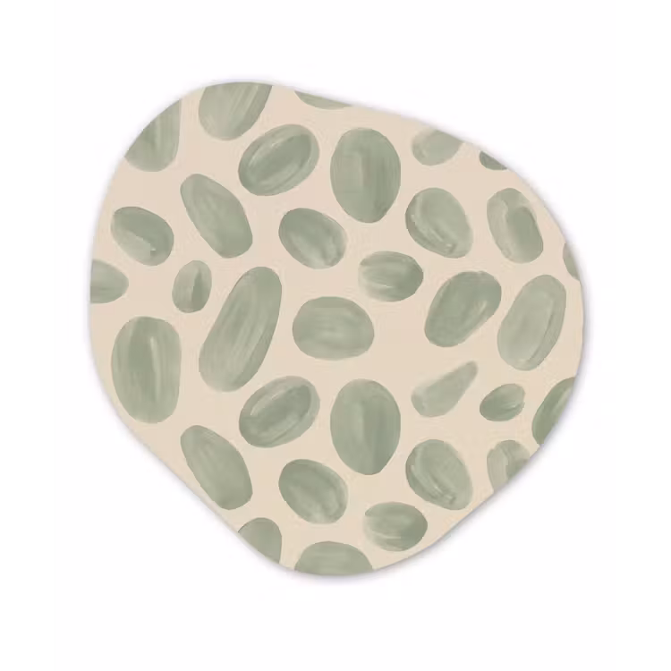 Abstract - Patroon - Organisch - Groen - Modern Wandcirkel Organisch Aluminium middel -3d