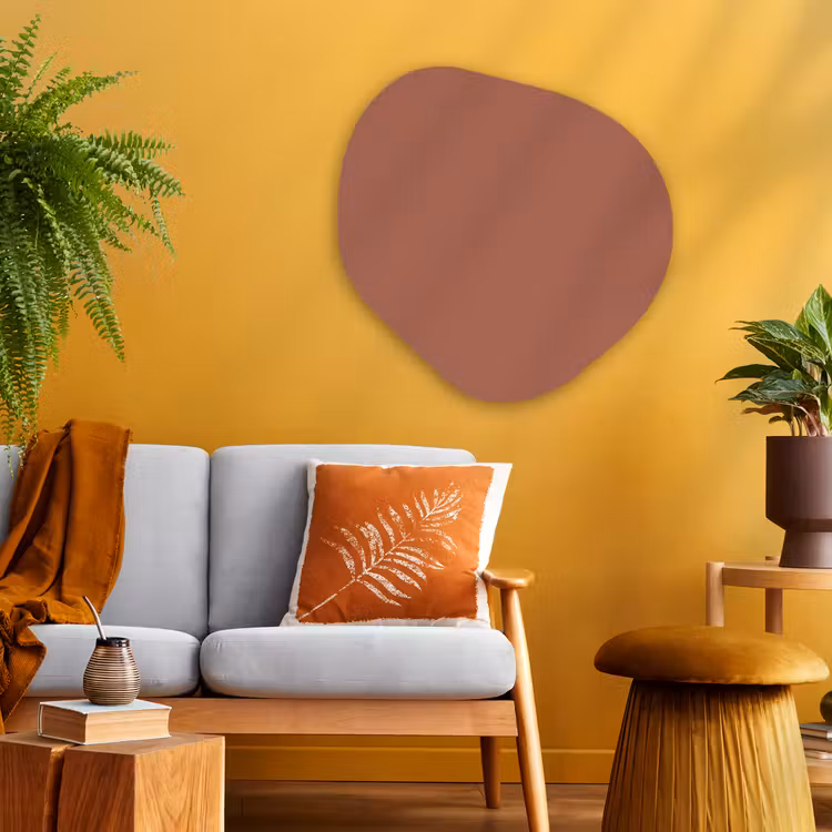 Baked - Earth - Oranje Wandcirkel Organisch Aluminium middel 851 -sfeer4