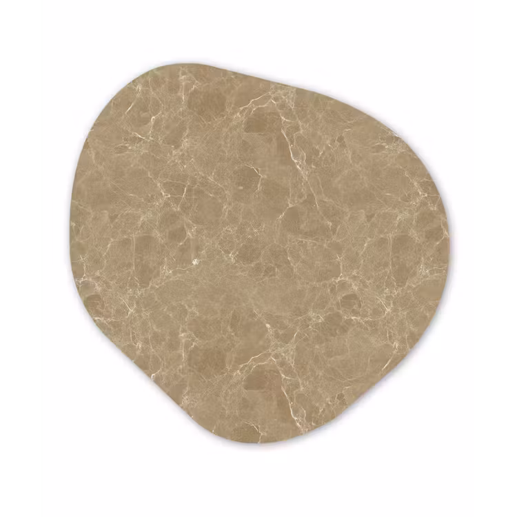 Beige - Marmer - Witte aders Wandcirkel Organisch Aluminium middel 851 -3d