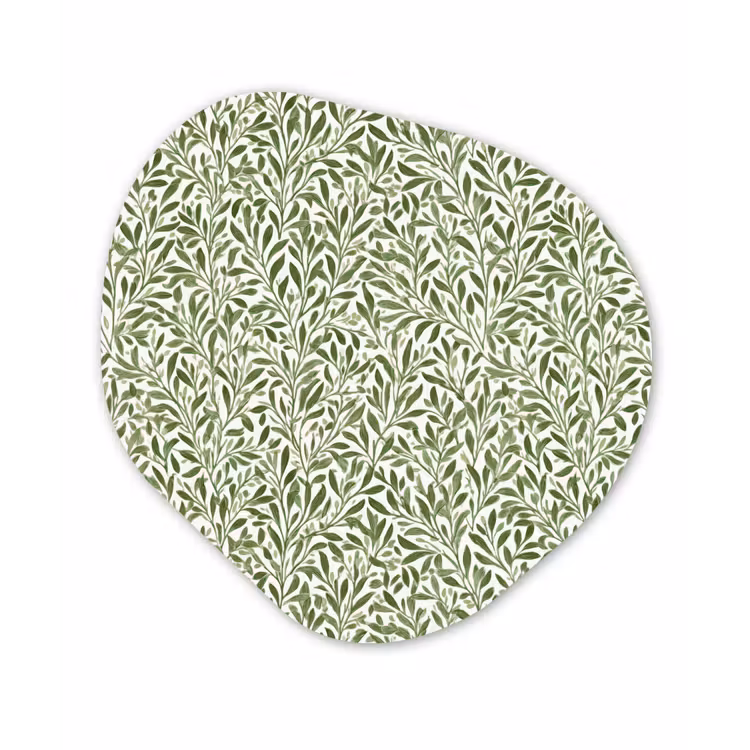Botanisch - Takken - Groen Wandcirkel Organisch Aluminium middel 851 -3d