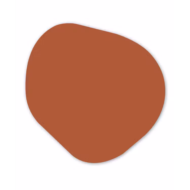 Burnt - Sienna - Oranje Wandcirkel Organisch Aluminium middel 851 -3d