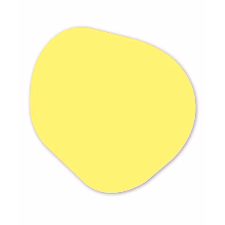 Buttery - Beige - Geel Wandcirkel Organisch Aluminium middel 851 -3d