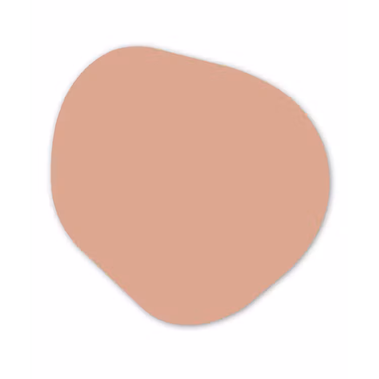 Dusty - Rose - Roze Wandcirkel Organisch Aluminium middel 851 -3d