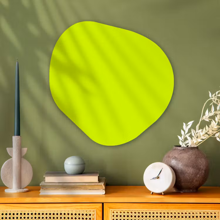 Electric - Lemon - Geel Wandcirkel Organisch Aluminium middel 851 -sfeer2