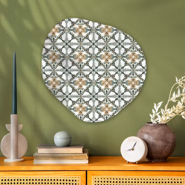 Floraal - Verweerd - Keurrijk Wandcirkel Organisch Aluminium middel 851 -sfeer2