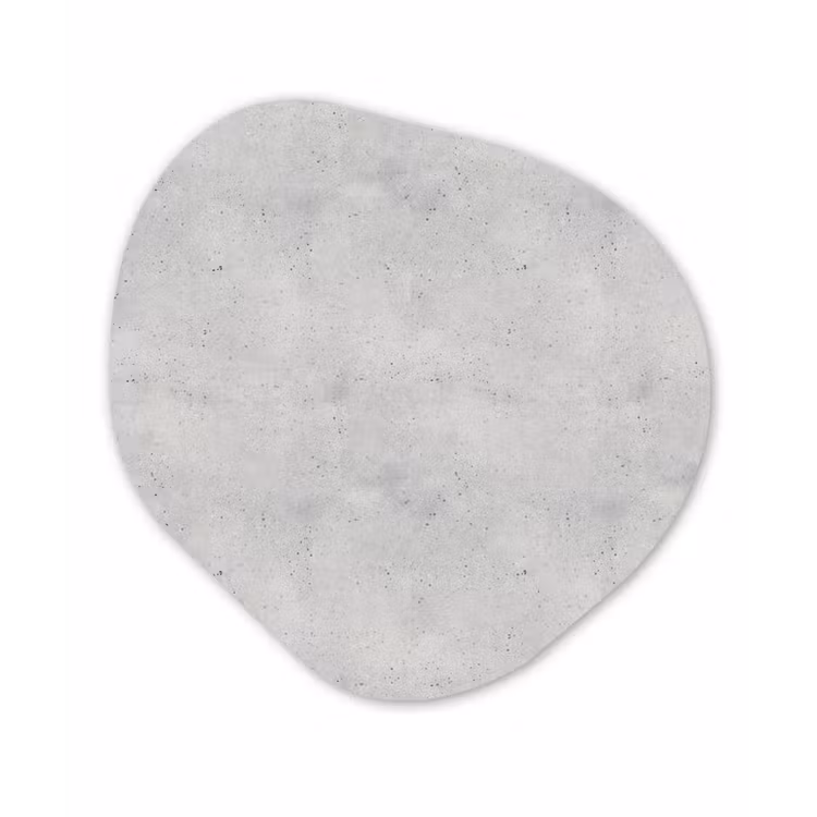 Grijs - Beton - Neutraal Wandcirkel Organisch Aluminium middel 851 -3d