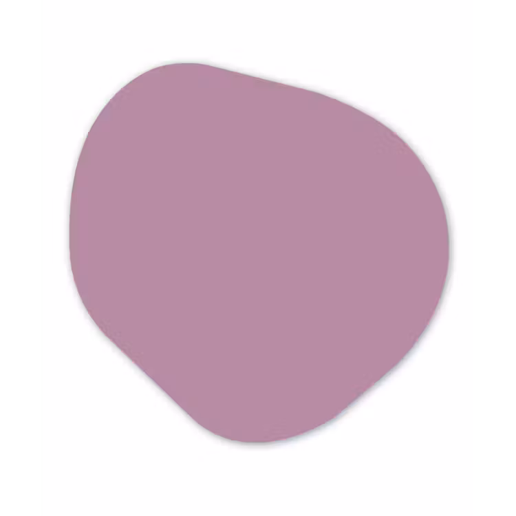 Lilac - Paars - Mauve Wandcirkel Organisch Aluminium middel 851 -3d