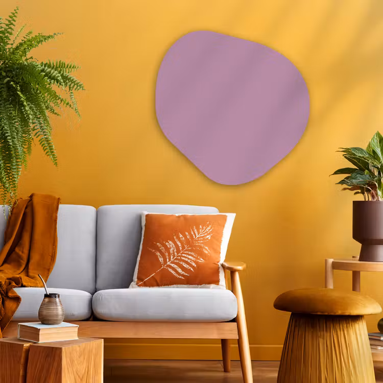Lilac - Paars - Mauve Wandcirkel Organisch Aluminium middel 851 -sfeer4