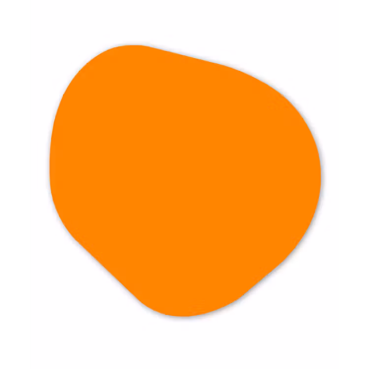 Marigold - Glow - Oranje Wandcirkel Organisch Aluminium middel 851 -3d