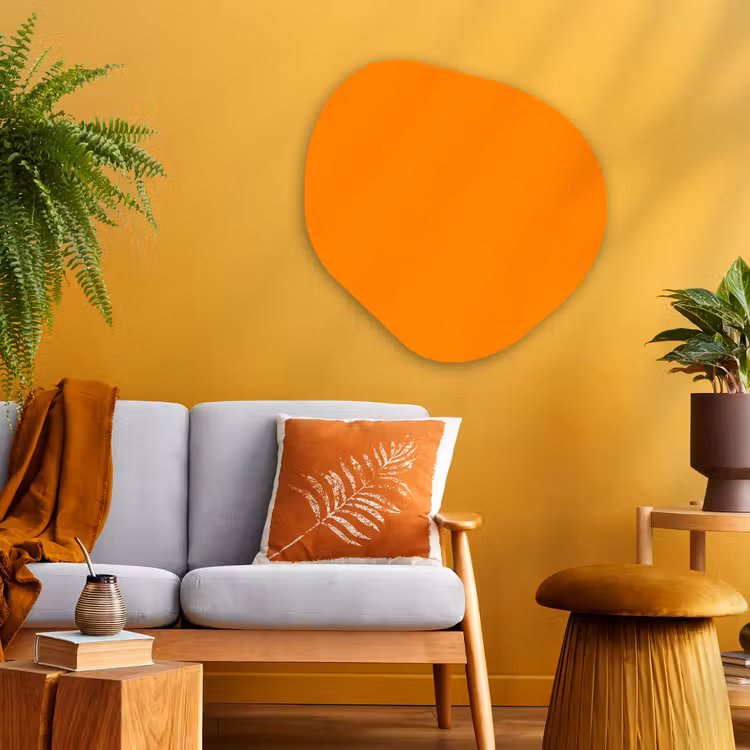 Marigold - Glow - Oranje Wandcirkel Organisch Aluminium middel 851 -sfeer4