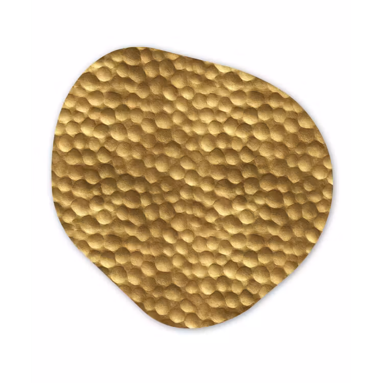 Metaal - Dynamisch - Goud Wandcirkel Organisch Aluminium middel 851 -3d