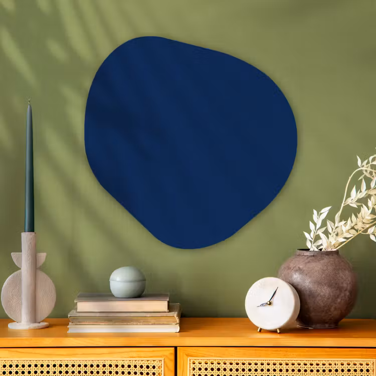 Midnight - Navy - Blauw Wandcirkel Organisch Aluminium middel 851 -sfeer2