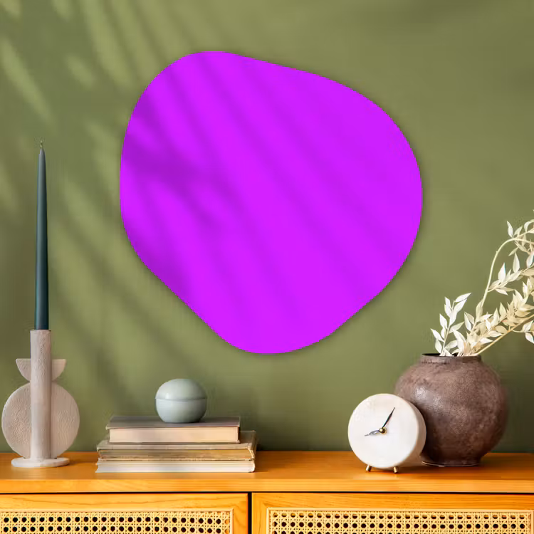 Neon - Orchid - Paars Wandcirkel Organisch Aluminium middel 851 -sfeer2