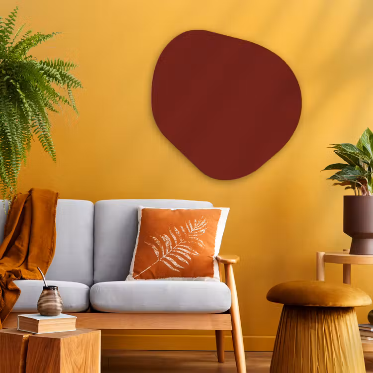 Rustic - Terracotta - Rood Wandcirkel Organisch Aluminium middel 851 -sfeer4