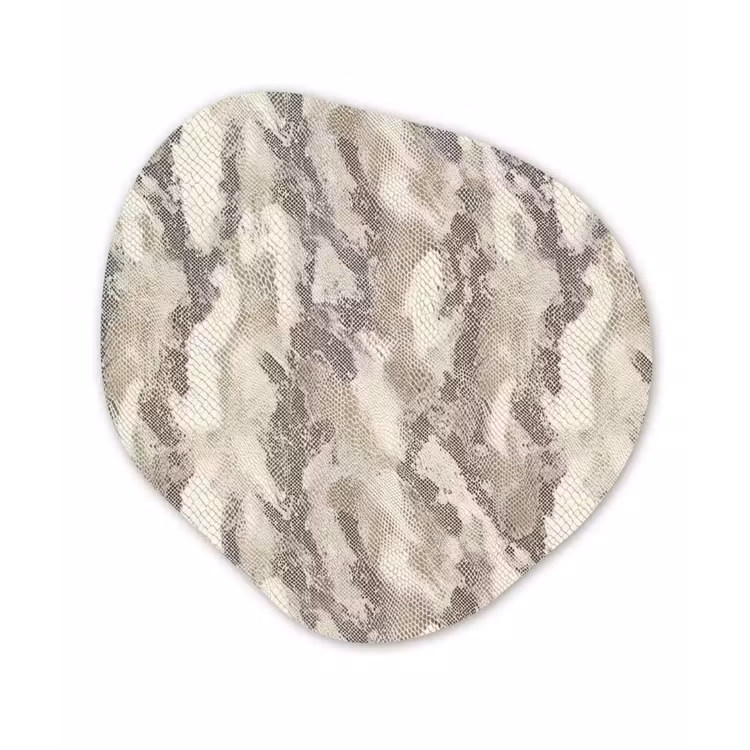 Slang - Patroon - Taupe Wandcirkel Organisch Aluminium middel 851 -3d