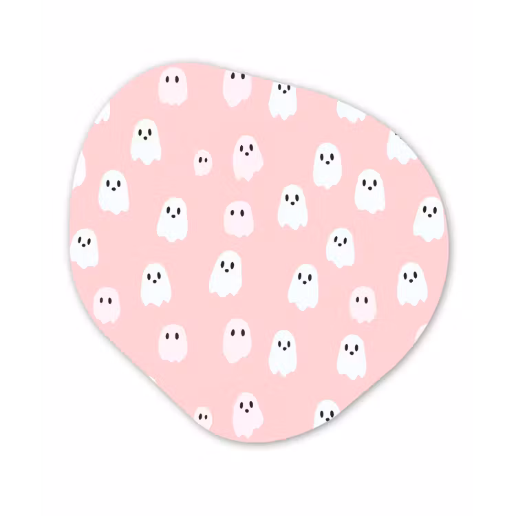 Spookjes - Patroon - Roze Wandcirkel Organisch Aluminium middel 851 -3d