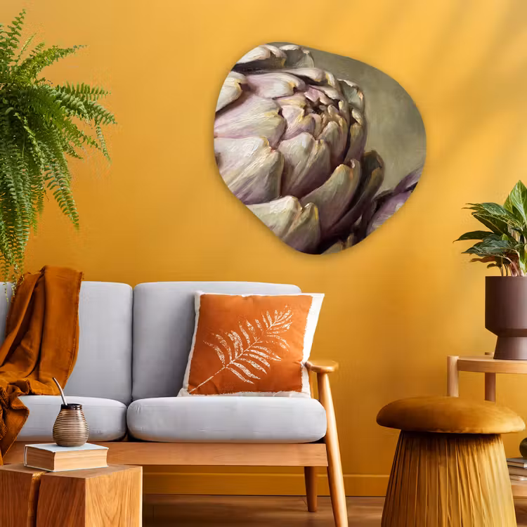 Organic painting - Aluminum -. Vegetables - Still Life - Painting - Groente - Stilleven - Schilderij Wandcirkel Organisch Aluminium middel