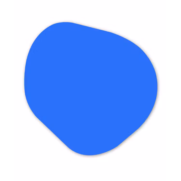 Vivid - Cobalt - Blauw Wandcirkel Organisch Aluminium middel 851 -3d