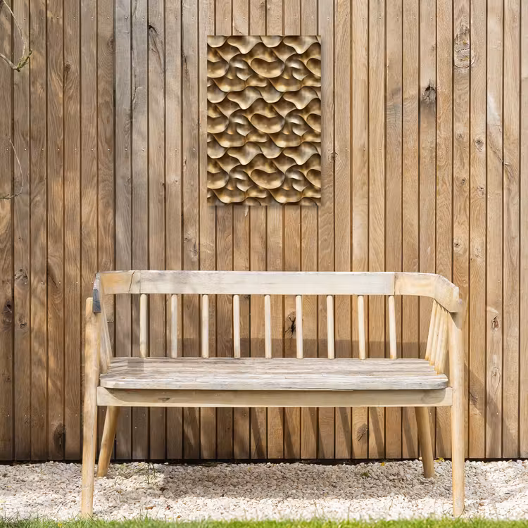 Abstract - Antiek - Goud Tuinposter op houten frame 2 cm dik klein 841 -sfeer4