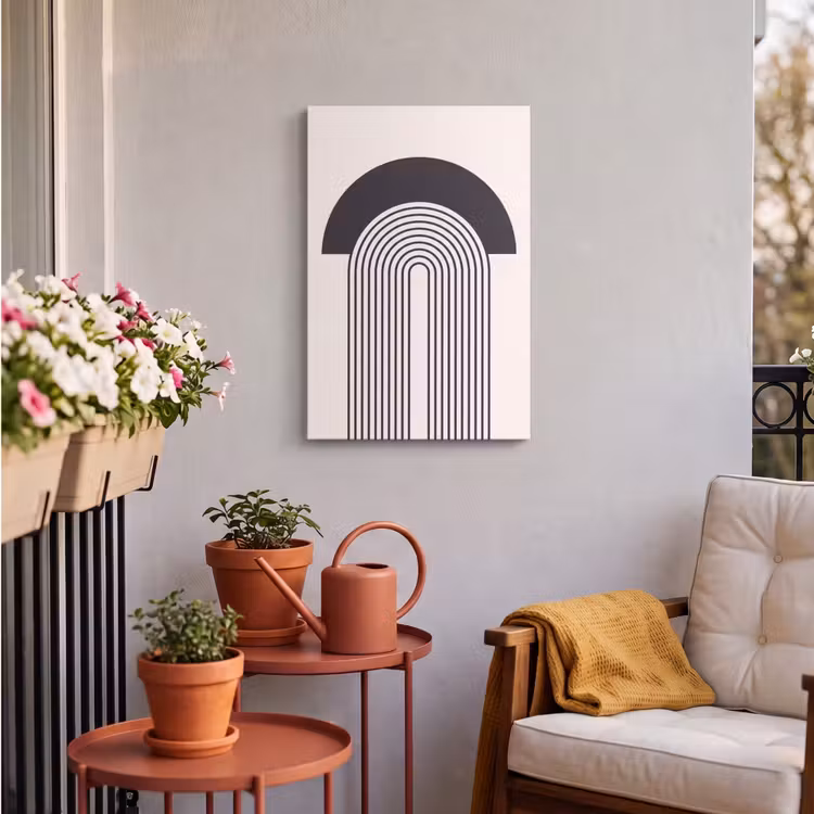 Outdoor Canvas Print - Abstract - Arch - Modern - Abstract - Boog - Modern Tuinposter op houten frame 2 cm dik klein