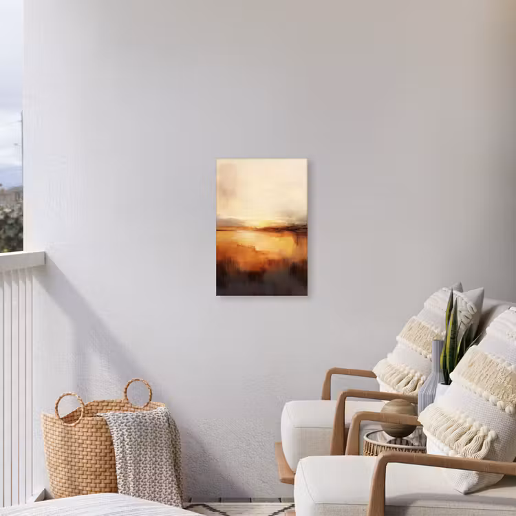 Abstract - Bruin - Modern - Herfst kleuren Tuinposter op houten frame 2 cm dik klein -sfeer1