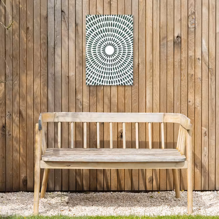 Abstract - Cirkel - Patroon - Modern - Groen Tuinposter op houten frame 2 cm dik klein -sfeer4