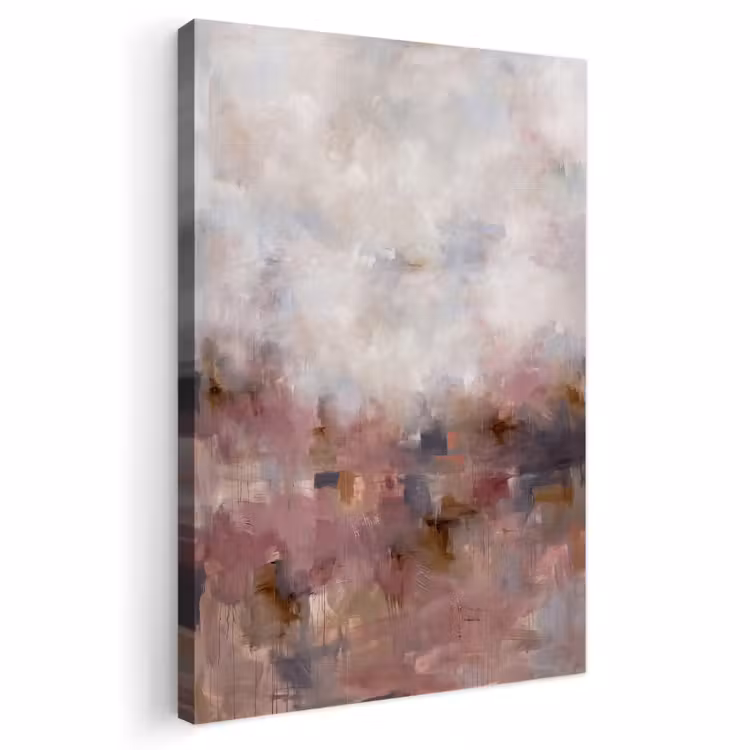 Abstract - Vloeiend - Kunst - Modern - Beige Tuinposter op houten frame 2 cm dik klein -3d