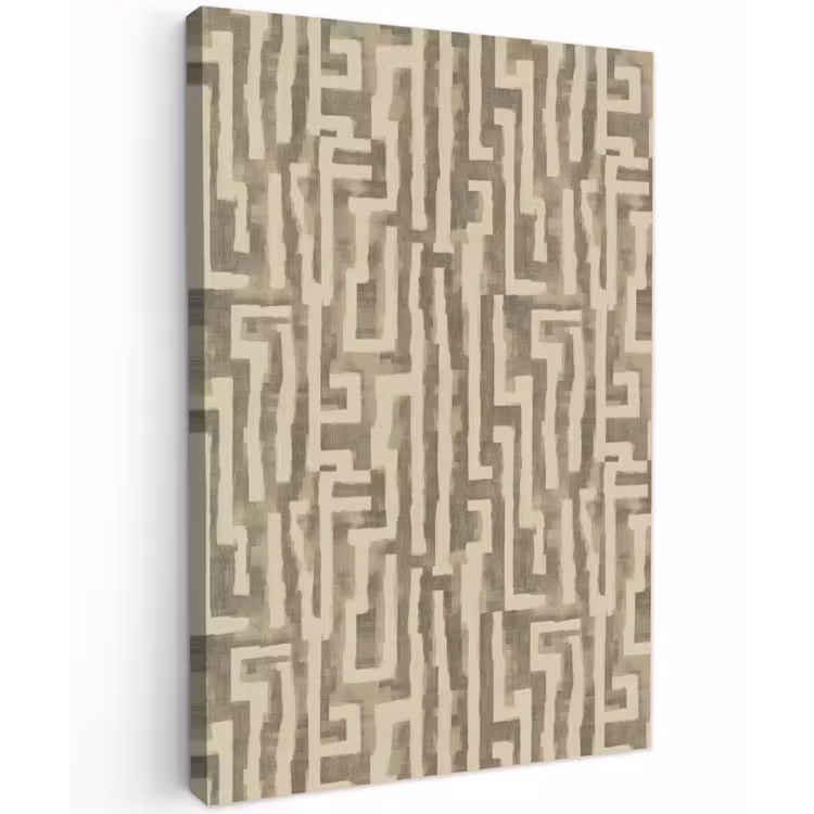 Abstract - Geometrisch - Groen Tuinposter op houten frame 2 cm dik klein 841 -3d