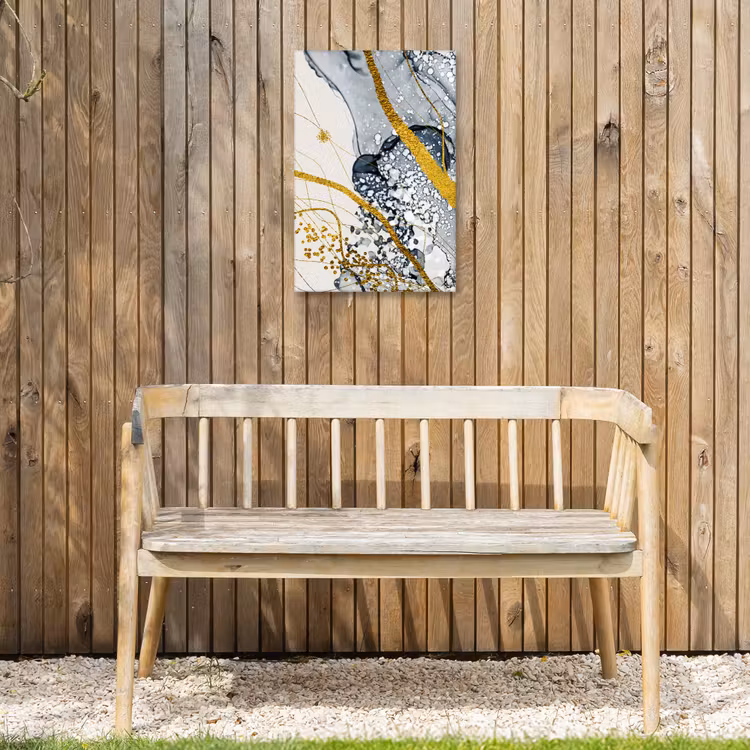 Abstract - Goud - Natuur - Kunst Tuinposter op houten frame 2 cm dik klein -sfeer4