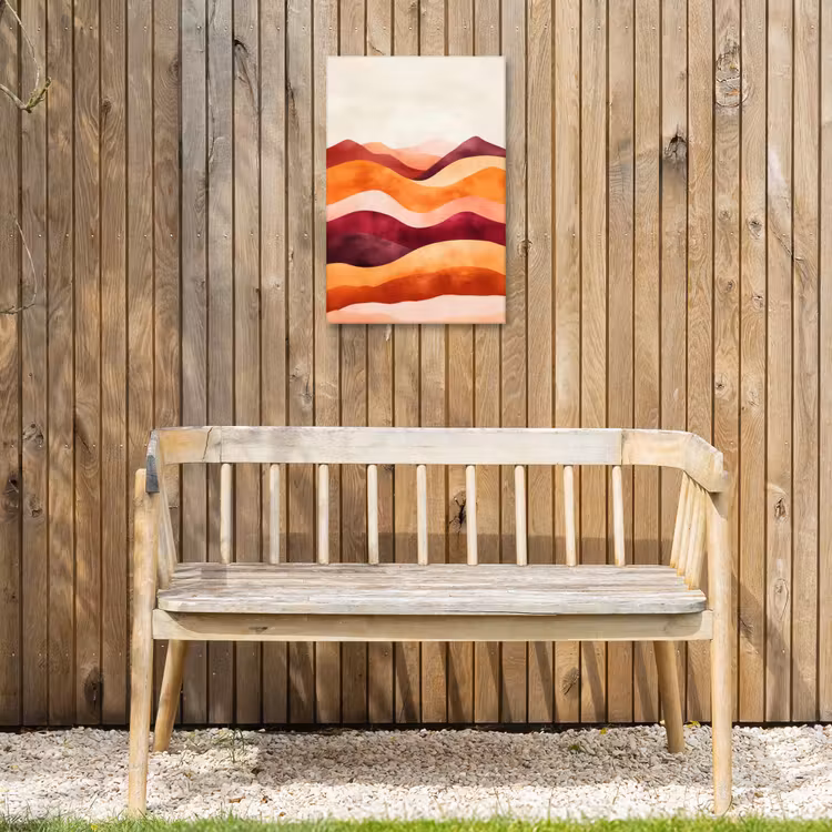 Abstract - Landschap - Golven Tuinposter op houten frame 2 cm dik klein -sfeer4