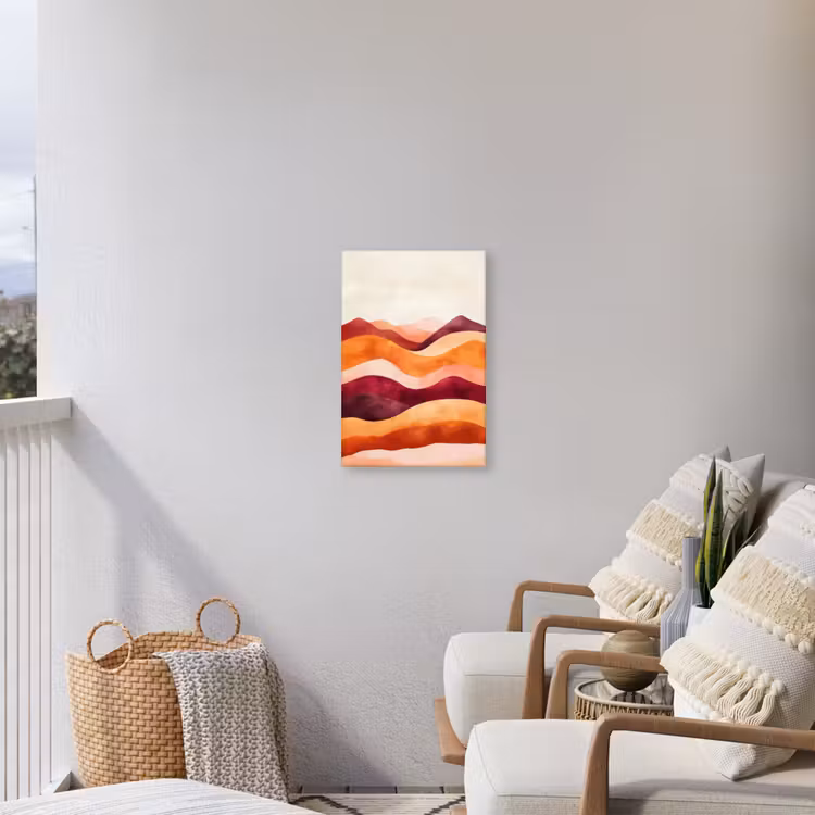 Abstract - Landschap - Golven Tuinposter op houten frame 2 cm dik klein -sfeer1