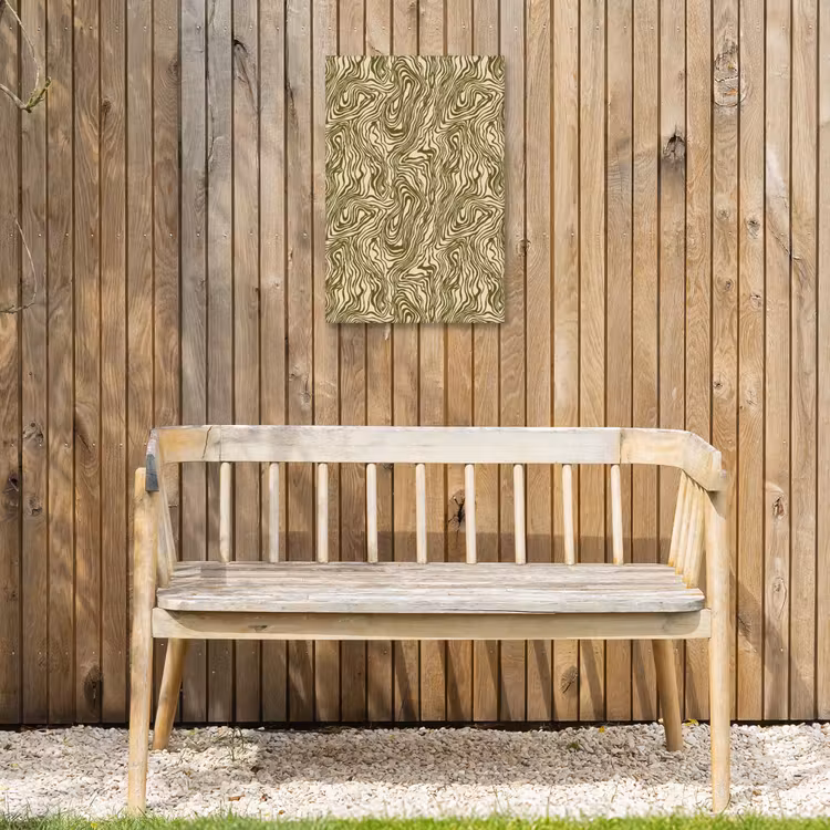 Abstract - Marmer - Groen Tuinposter op houten frame 2 cm dik klein 841 -sfeer4